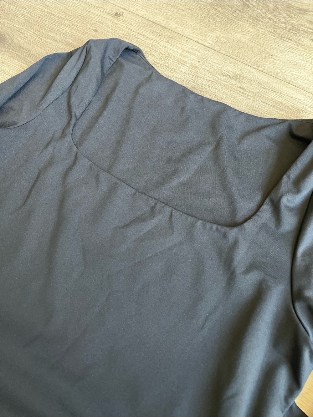 Black Square Neck Tee